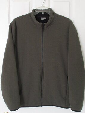 32 Degrees Mens L/S Green Full Zip Fleece-lined Winter-weight Sweater NWOT - XL